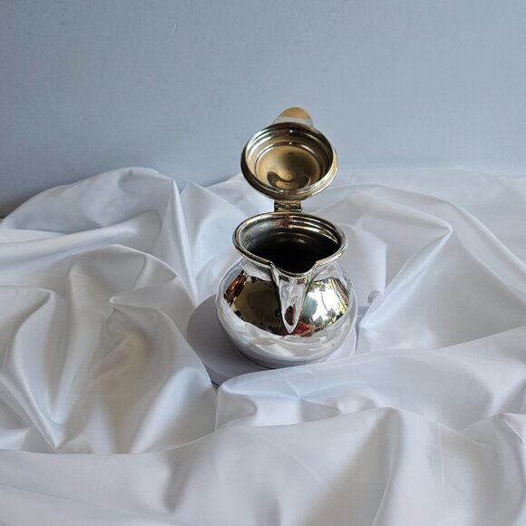 Vintage Quadruple Plate Creamer Pitcher Wm. A. Rogers “State House” Engraved - Picture 7 of 11